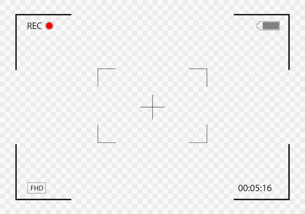 Vector cameraframe-zoeker video-opnamescherm