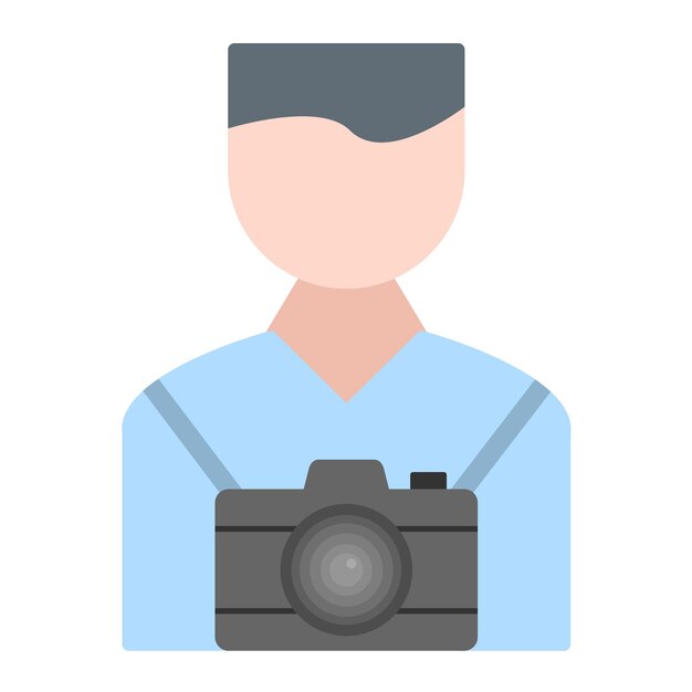 Vector cameraman flat illustration