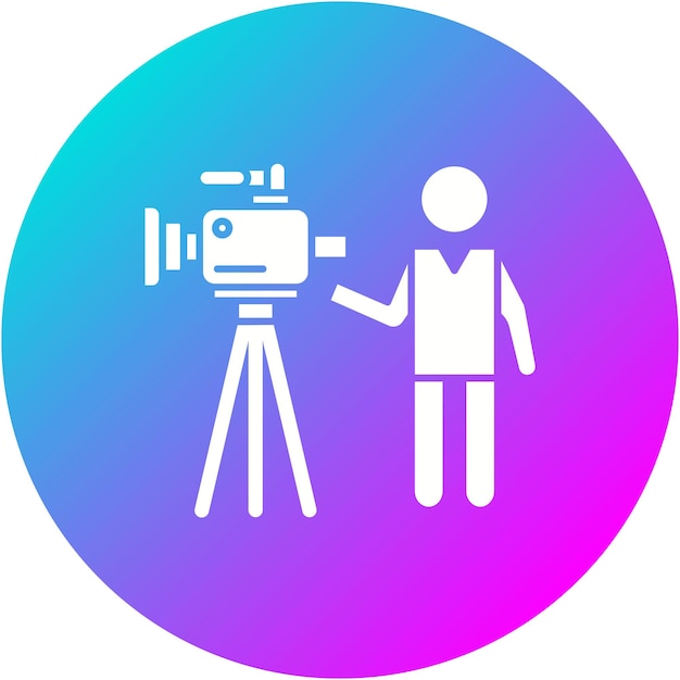 Vector cameraman vector icon can be used for news and media iconset