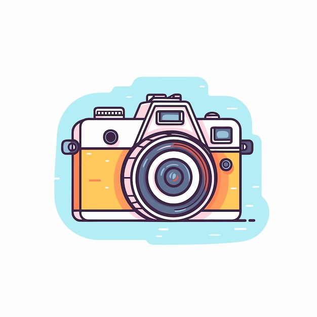 camerapictogram eenvoudige illustratie illustratie voor de viering van de wereldfotografiedag