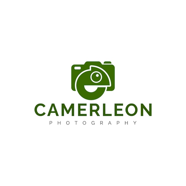 Camerleon Chameleon On Camera Photography Logo Template