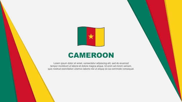 Cameroon Flag Abstract Background Design Template Cameroon Independence Day Banner Cartoon Vector Illustration Cameroon Flag