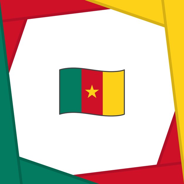 Bandiera del camerun sfondo astratto modello di disegno camerun giorno dell'indipendenza banner social media post camerun banner