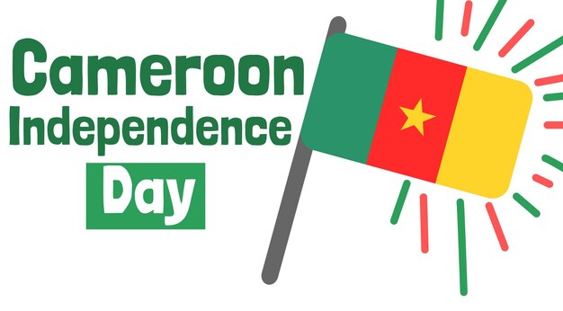 Vector cameroon independence day design banner vector