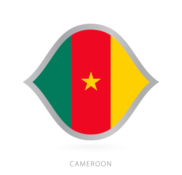 Cameroon national team flag in style for international basketball competitions