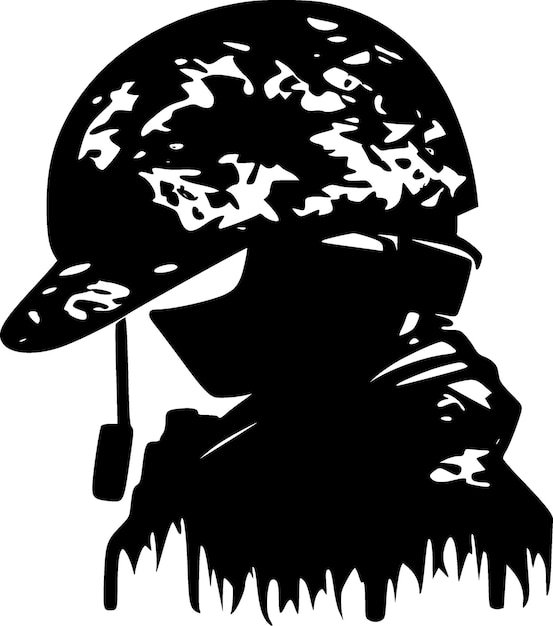 Camo zwart-wit vectorillustratie