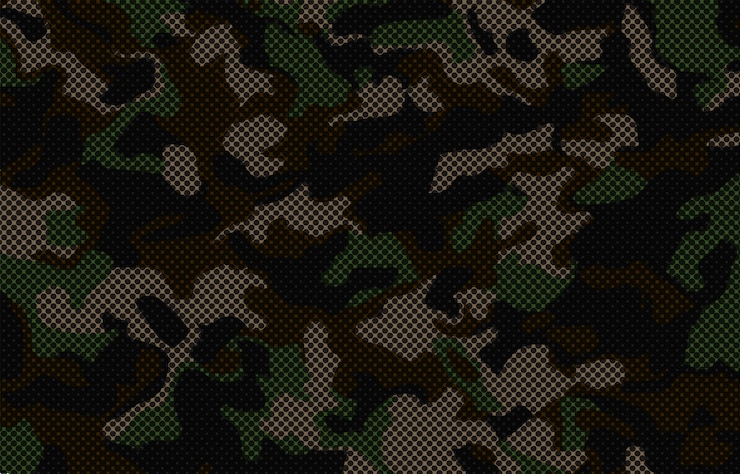 Vector camouflage background with halftone effect