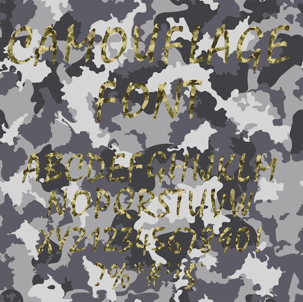 Camouflage font