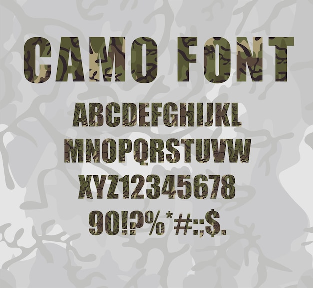 Camouflage font