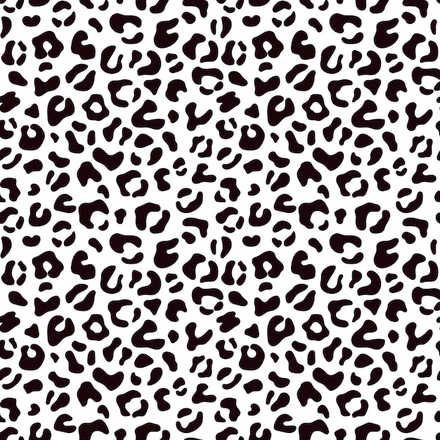 Premium Vector  Camouflage leopard black and white pattern