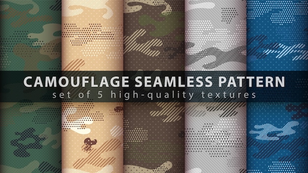 Camouflage militair naadloos patroon - idee om af te drukken.