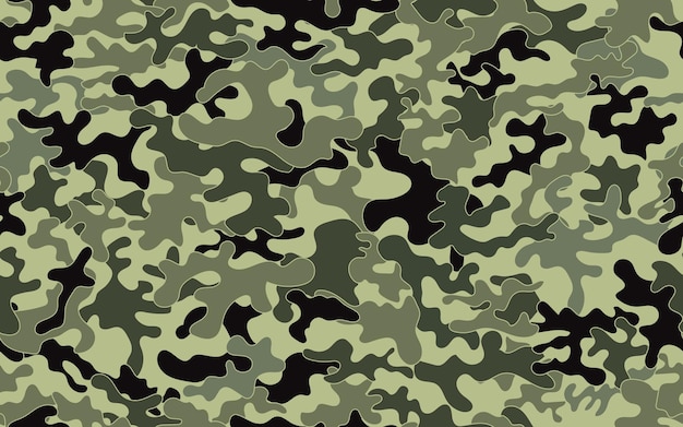 Vector camouflage militaire leger vector naadloos patroon retro stijl kleding groene kleuren herhaling stof