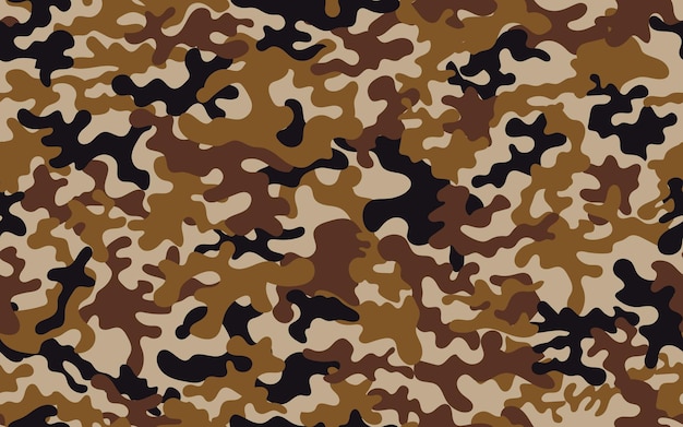 Vector camouflage military army vector seamless pattern retro style clothing orange colors repetition