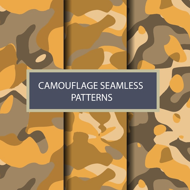 Vector camouflage military seamless pattern premium vector