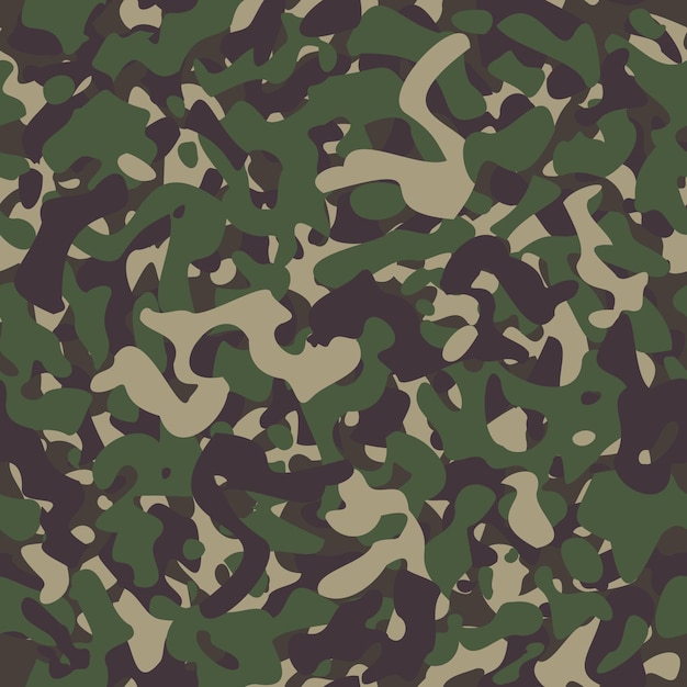 Camouflage naadloos patroon met groene boskleur