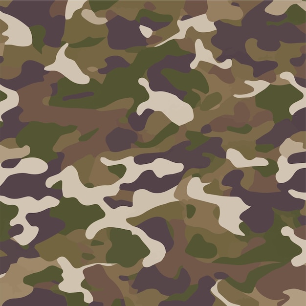 Camouflage naadloos patroon Trendy stijl camo herhaalde afdruk Vector illustratie Khaki textuur