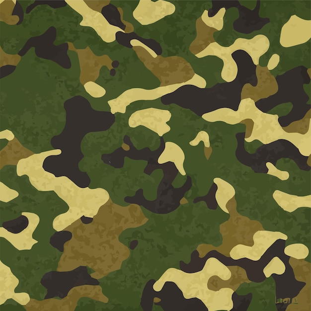 Camouflage naadloos patroon trendy stijl camo herhalen print vector illustratie kaki textuur