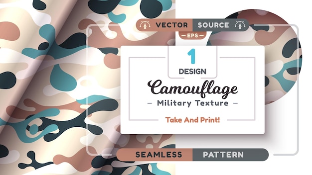 Camouflage naadloze patroon militaire textuur oorlogsstof