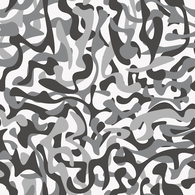 camouflage naadloze zwart-wit vectorillustratie