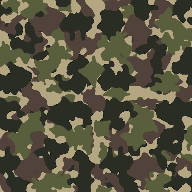 Camouflage patroon. Modevormgeving voor maskeren, militaire stijl. Groen, bruin, zwart, olijf kleuren achtergrond. Vector illustratie.