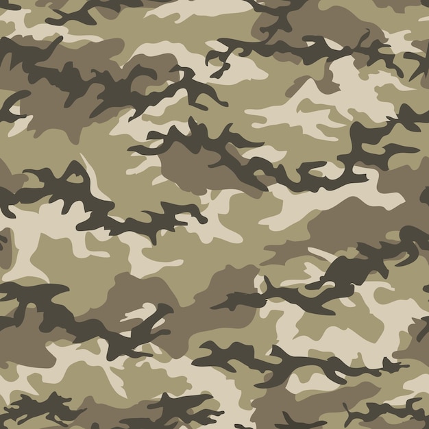 Camouflage seamless pattern background Military camouflage pattern Fashionable camouflage textile illustration Military print Seamless vector wallpaper Clothing style masking Repeat print