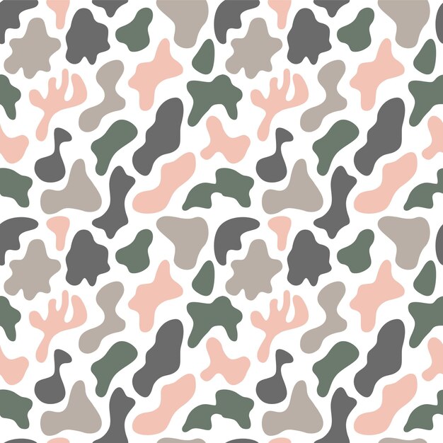 Vector camouflage seamless pattern design for print