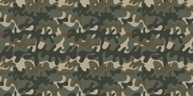 Camouflage seamless pattern Ideal military background for camouflage in the forest