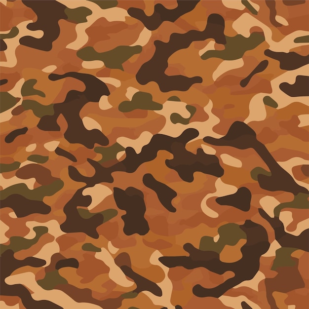 Camouflage seamless pattern Trendy style camo repeat print Vector illustration Khaki texture