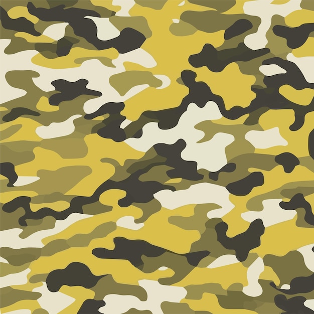 Camouflage seamless pattern Trendy style camo repeat print Vector illustration Khaki texture