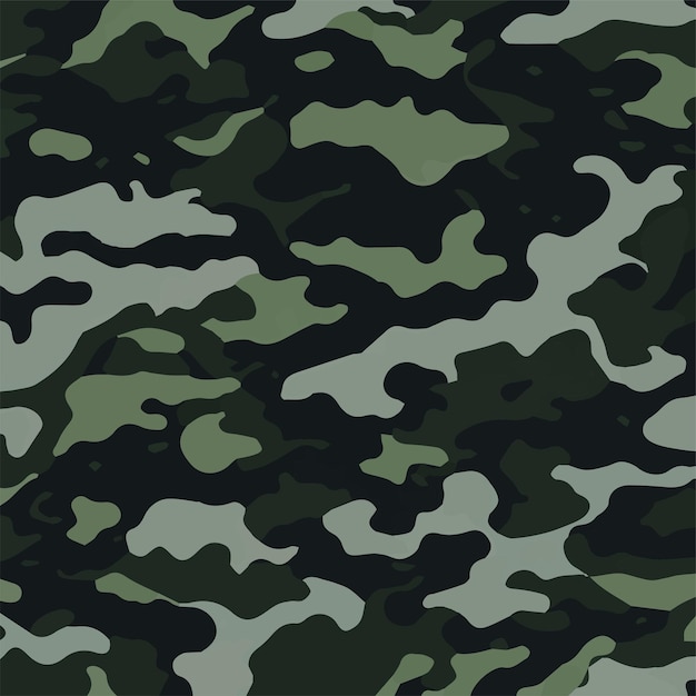 Camouflage seamless pattern trendy style camo repeat print vector illustration khaki texture
