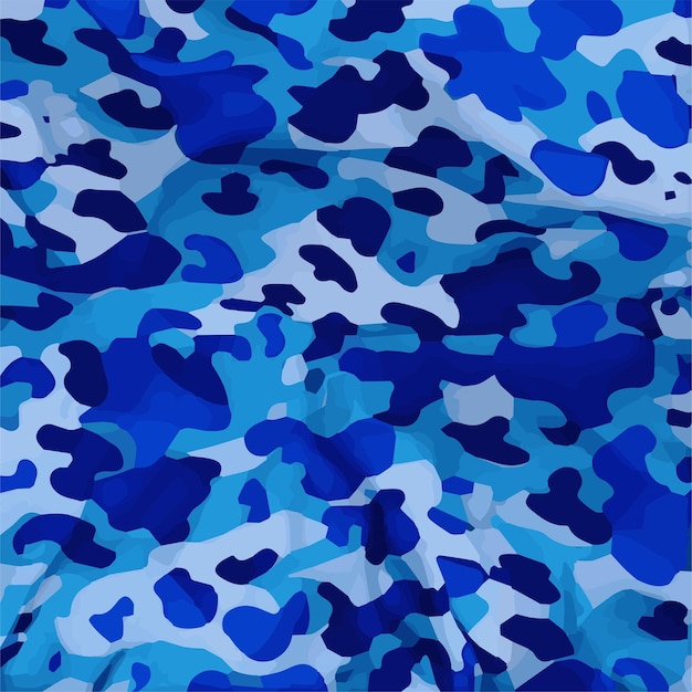 Vector camouflage seamless pattern trendy style camo repeat print vector illustration khaki texture