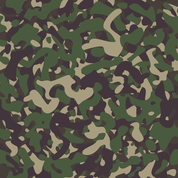 緑の森の色とカモフラージュシームレスパターン