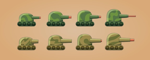 Camouflaged battle tanks for the desert and forest.