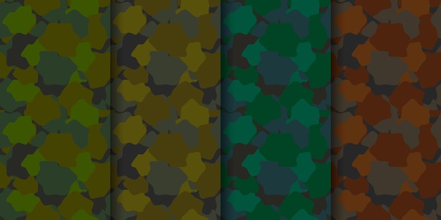 Camouflaged Set of eight camouflage pattern easy to change colors army camouflaged