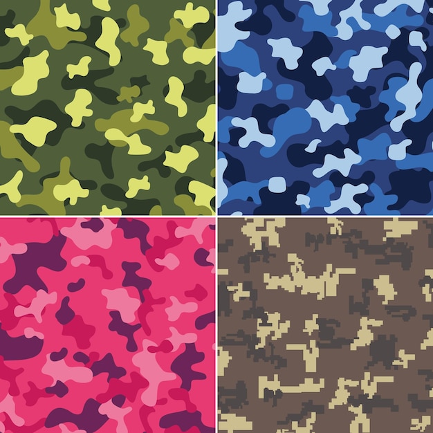 Premium Vector  Camouflages military pattern digital camo camo