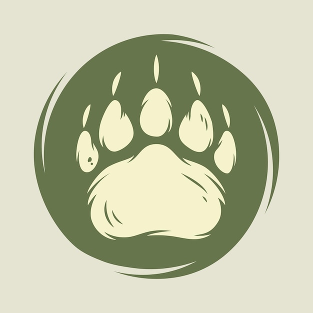 Camp bear footprint for camping and outdoor travel expedition or tshirt print