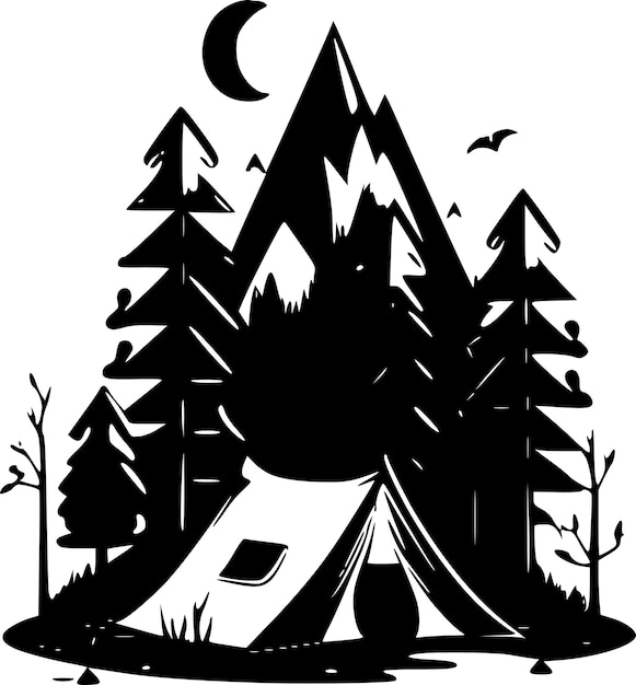 Camp High Quality Vector Logo Vector illustration ideal for Tshirt graphic