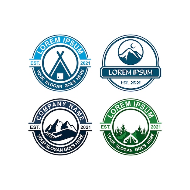 Camp logo adventure logo vector