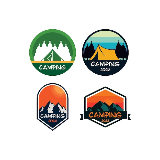 camp logo adventure logo vector