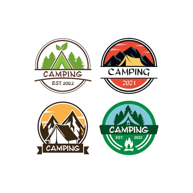 Camp logo adventure logo vector