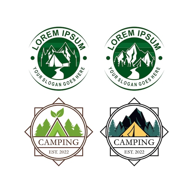 Camp logo adventure logo vector