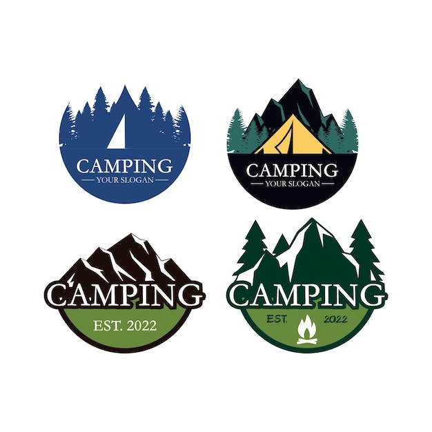 Camp logo adventure logo vector