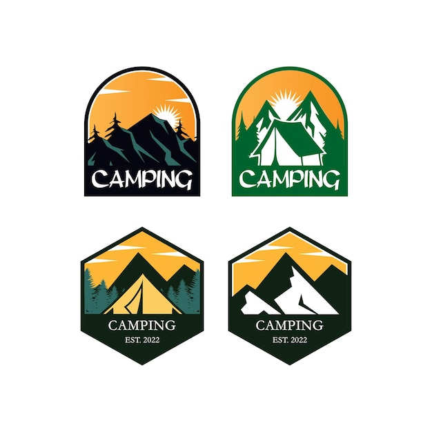 Camp logo adventure logo vector