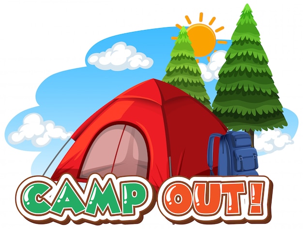 разбить лагерь с палаткой в парке