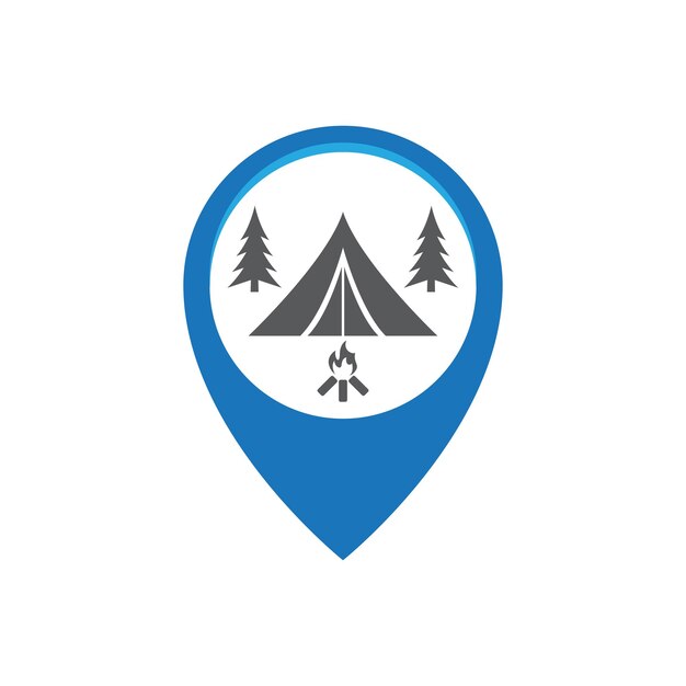 Camp tent element Vector icon design