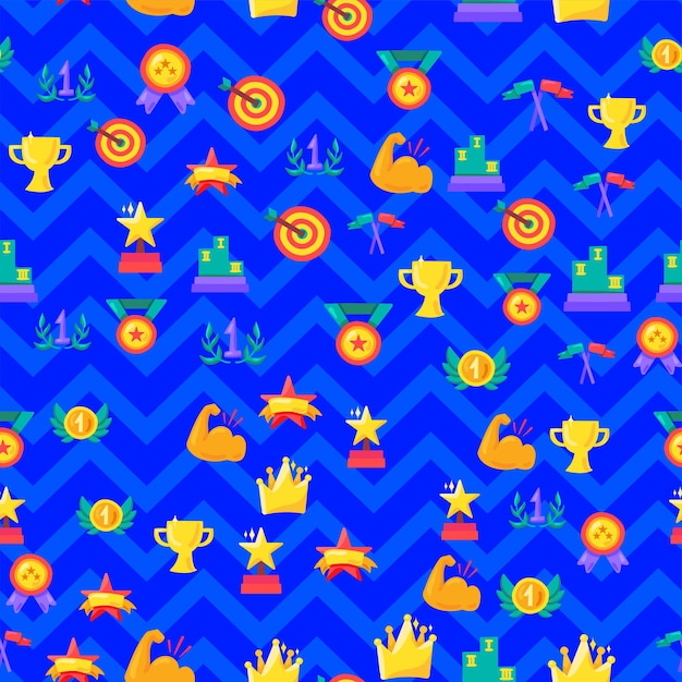 Camp tourism and travel seamless pattern