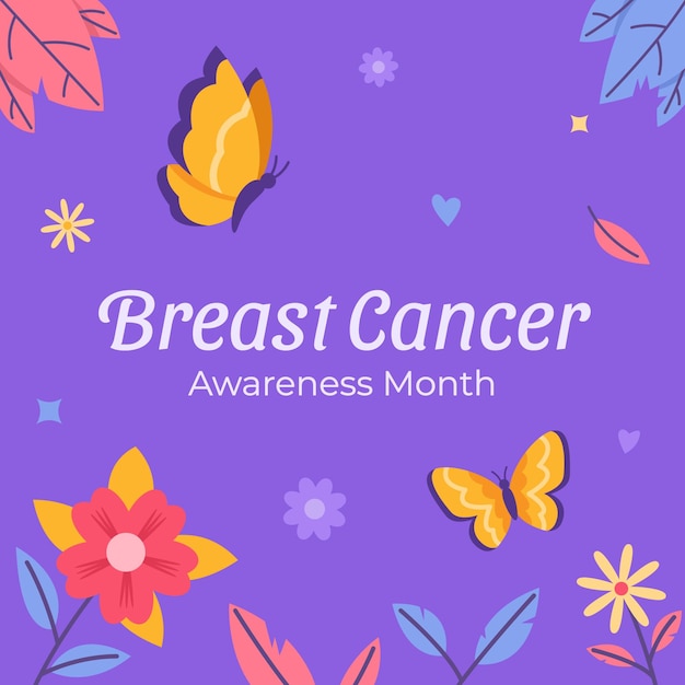 Campaign post template to spread awareness of breast cancer