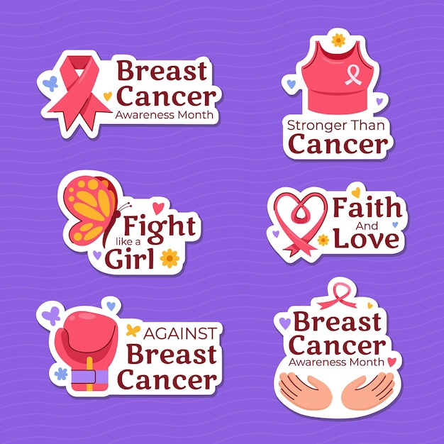 Campaign stickers to spread awareness of breast cancer