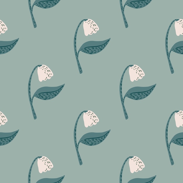 Campanula fiore sagome seamless pattern.