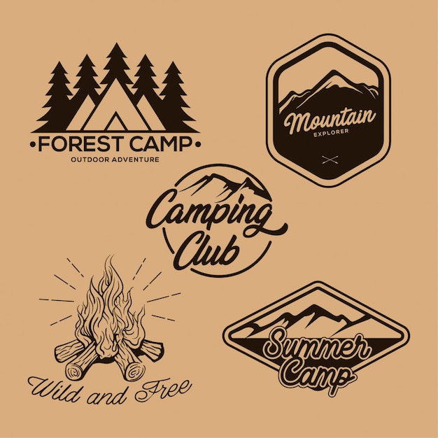 Camper badge vintage logo